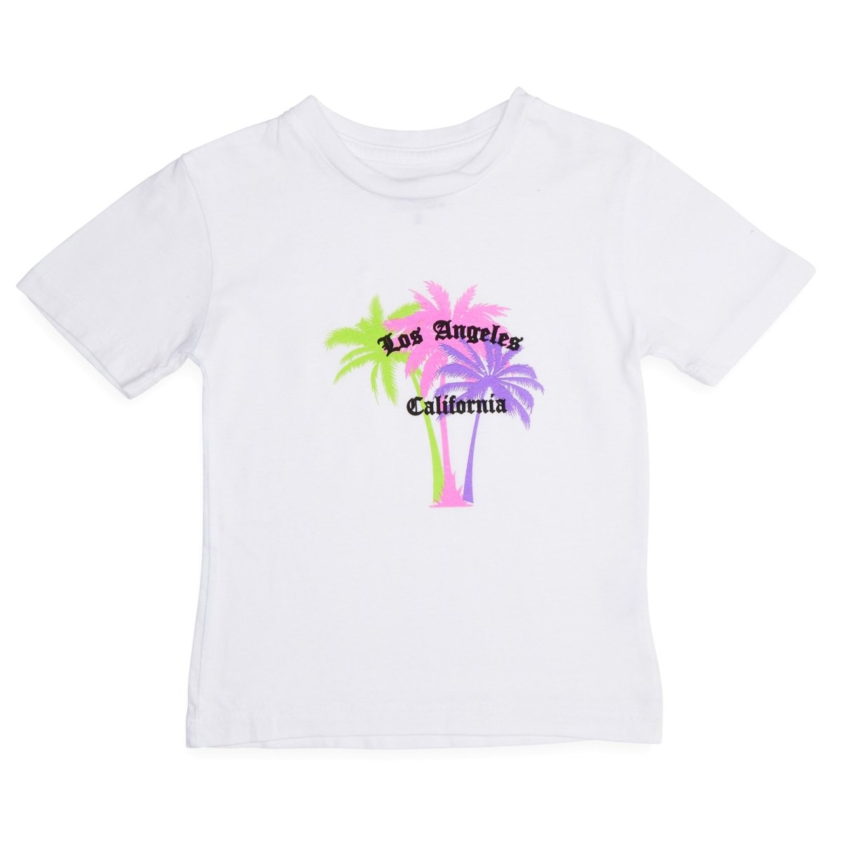 NEON LOS ANGELES PALM TREES TSHIRT - SHORT SLEEVE TOPS