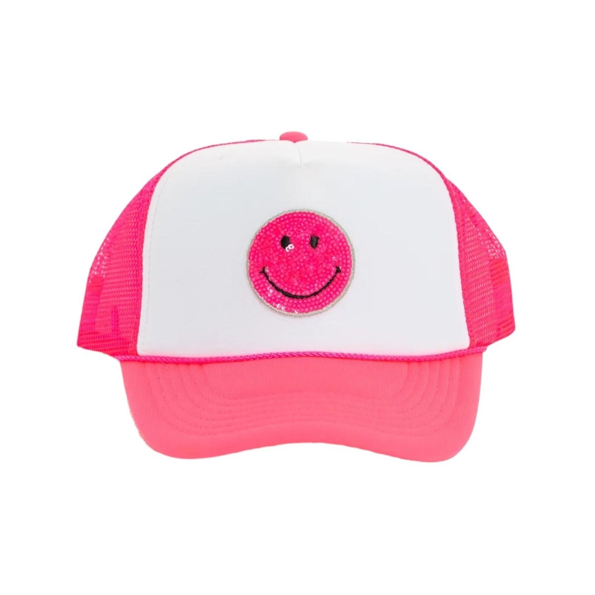 NEON SMILEY FACE HAT - MALIBU SUGAR