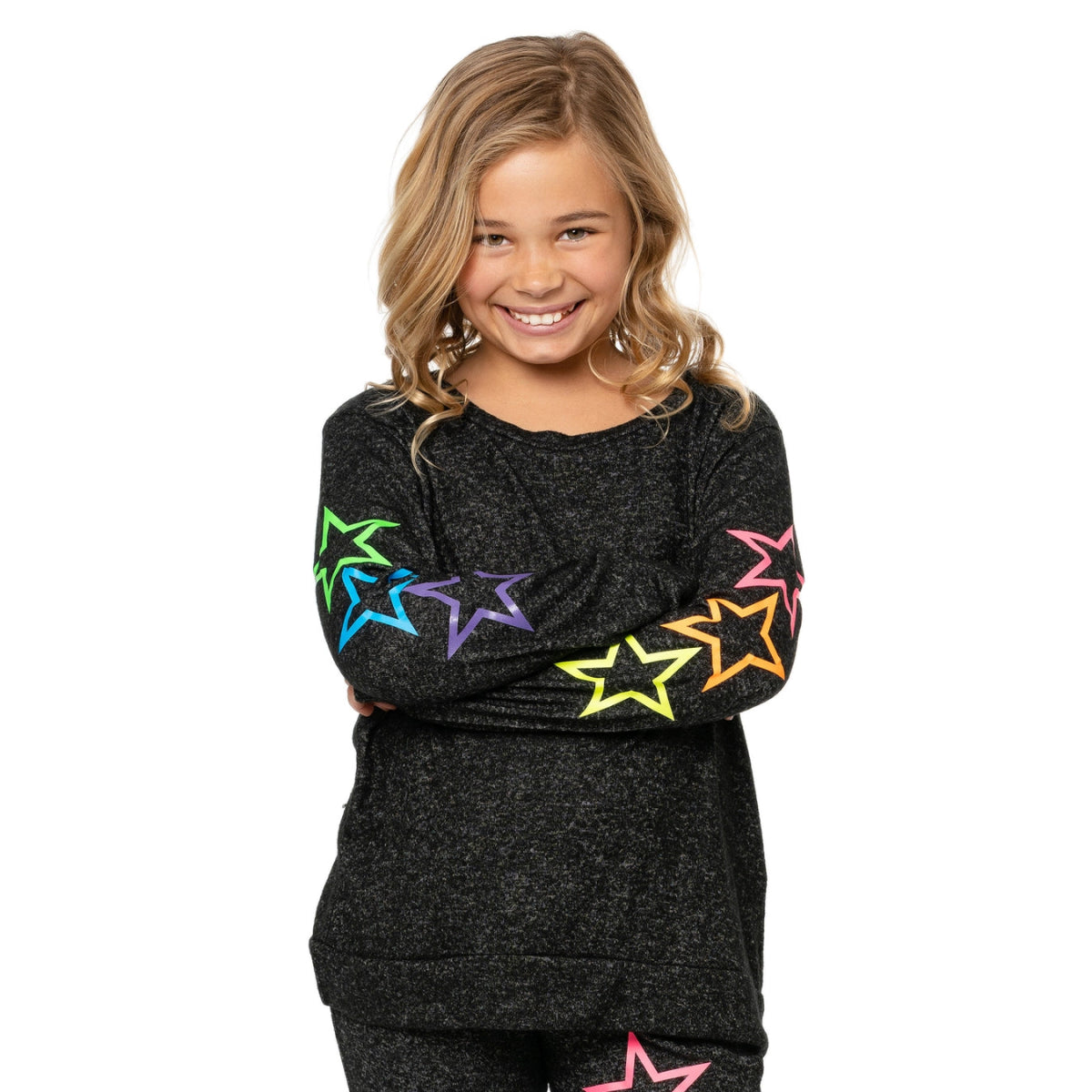 NEON STARS HACCHI SWEATSHIRT - MALIBU SUGAR