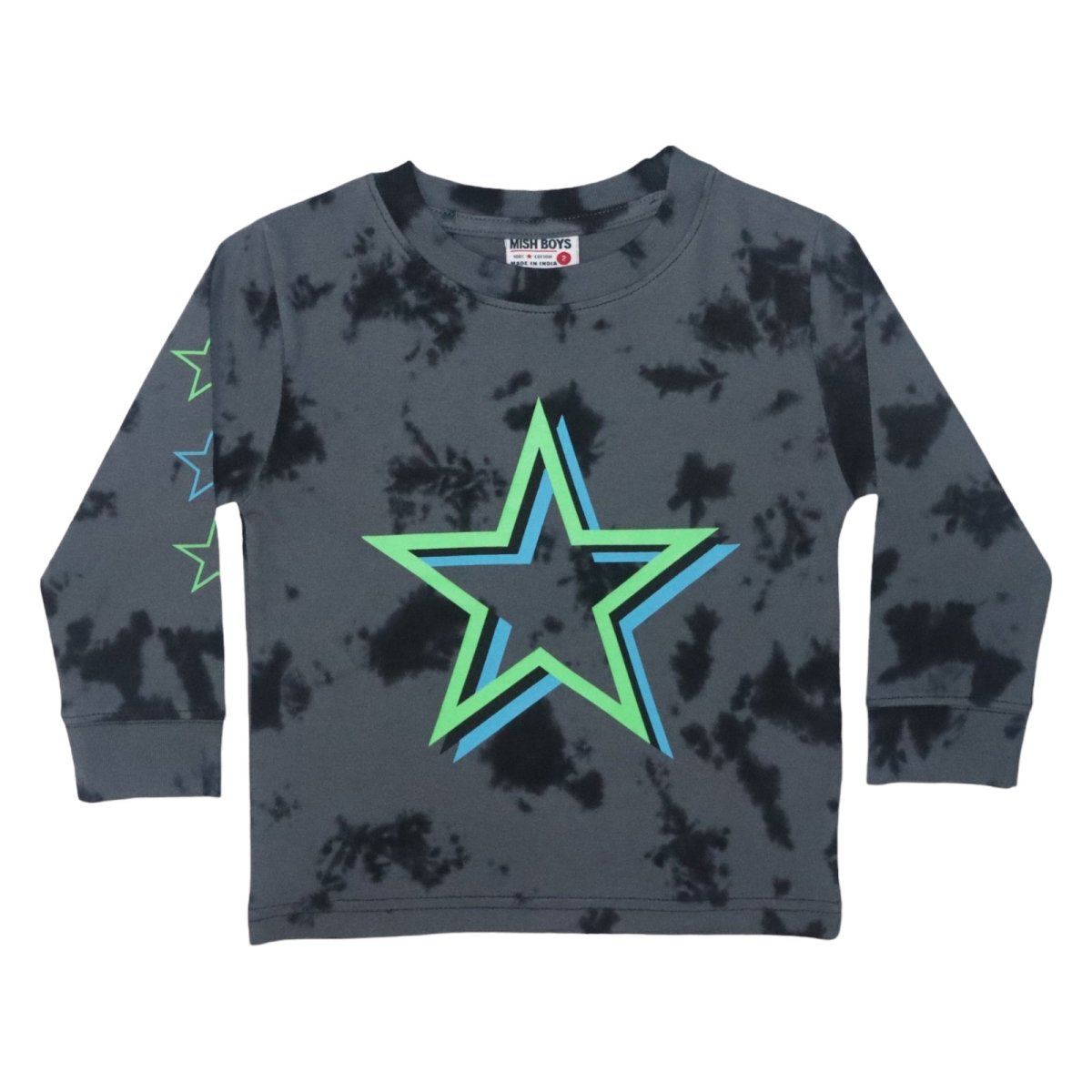 NEON STARS LONG SLEEVE TSHIRT - MISH MISH