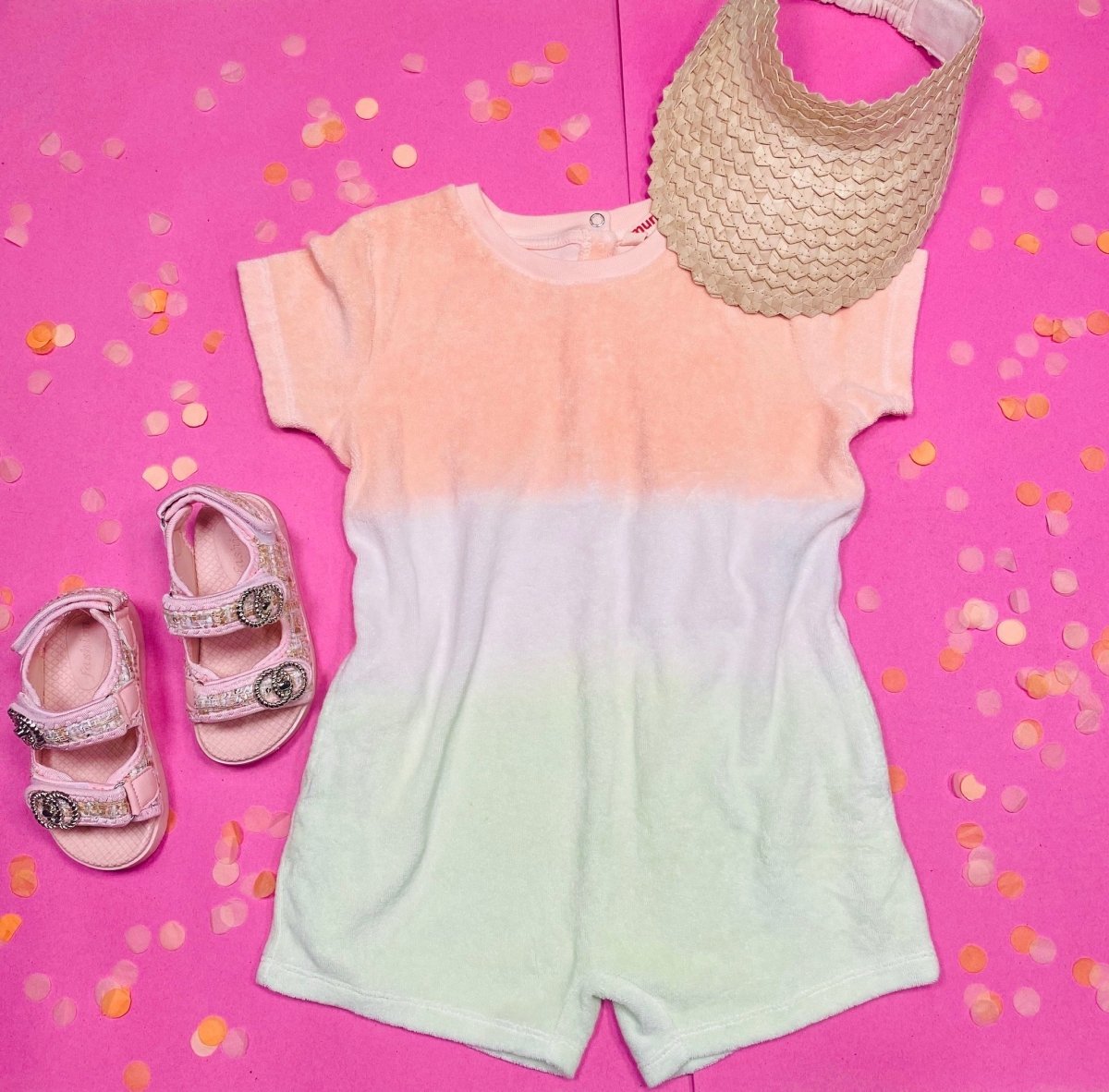 NORA OMBRÉ TERRY ROMPER - ROMPERS
