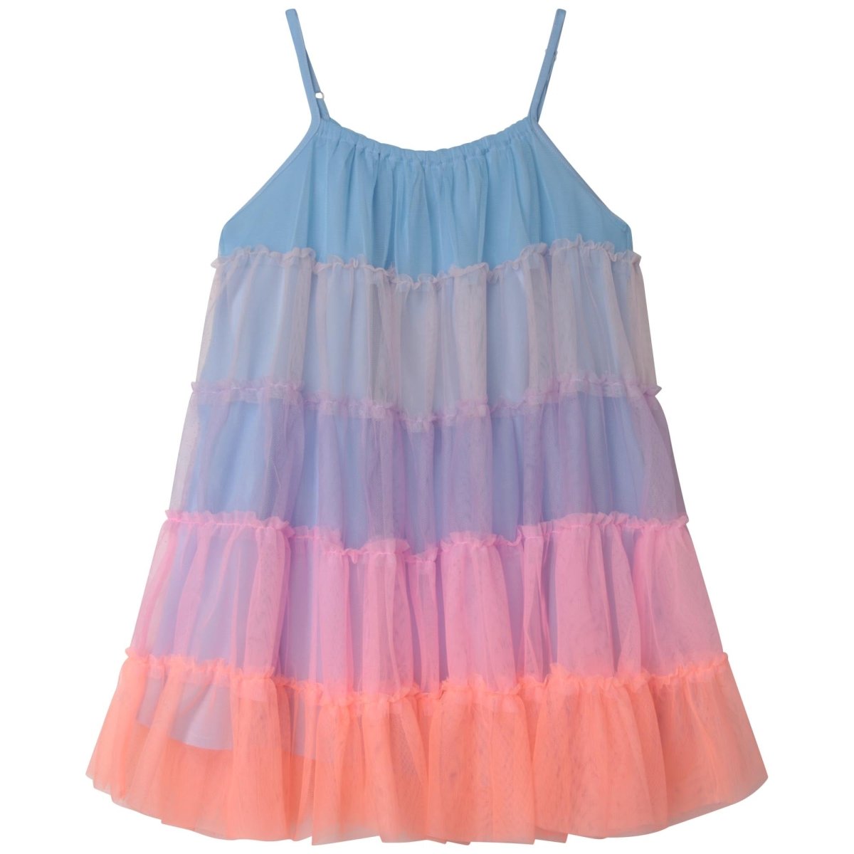 OMBRÉ TULLE TIERED DRESS - DRESSES