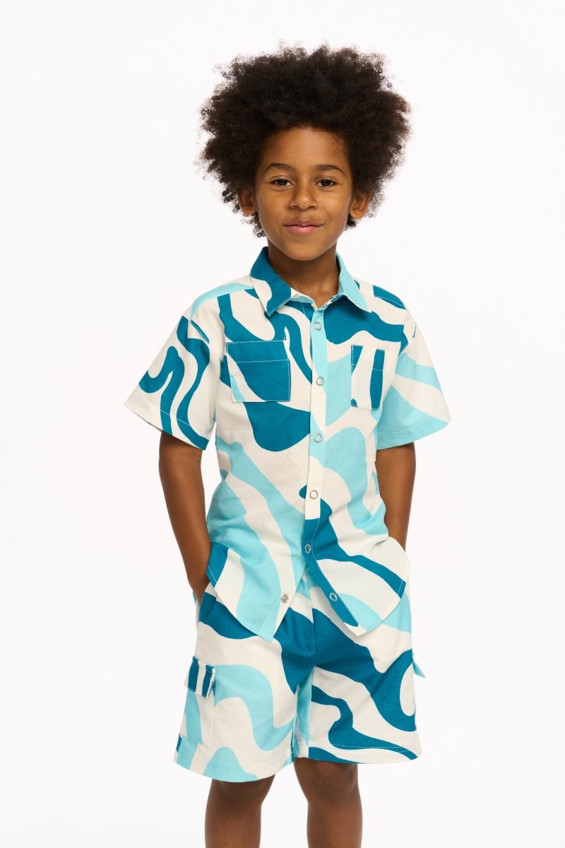 OXFORD SWIRL CARGO SHORTS - SHORTS