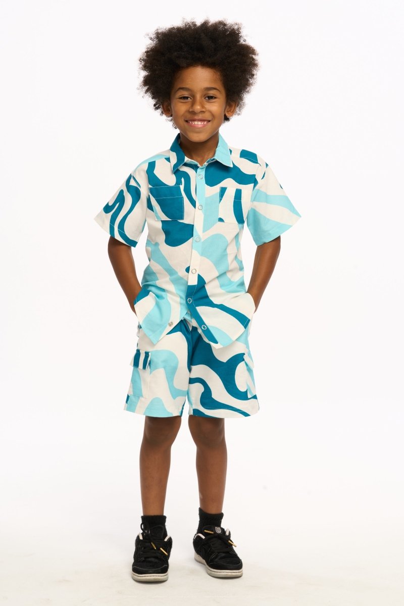 OXFORD SWIRL CARGO SHORTS - SHORTS