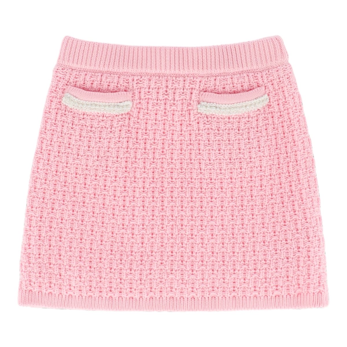 PARIS PEARL TRIM KNITTED SKIRT - SKIRTS