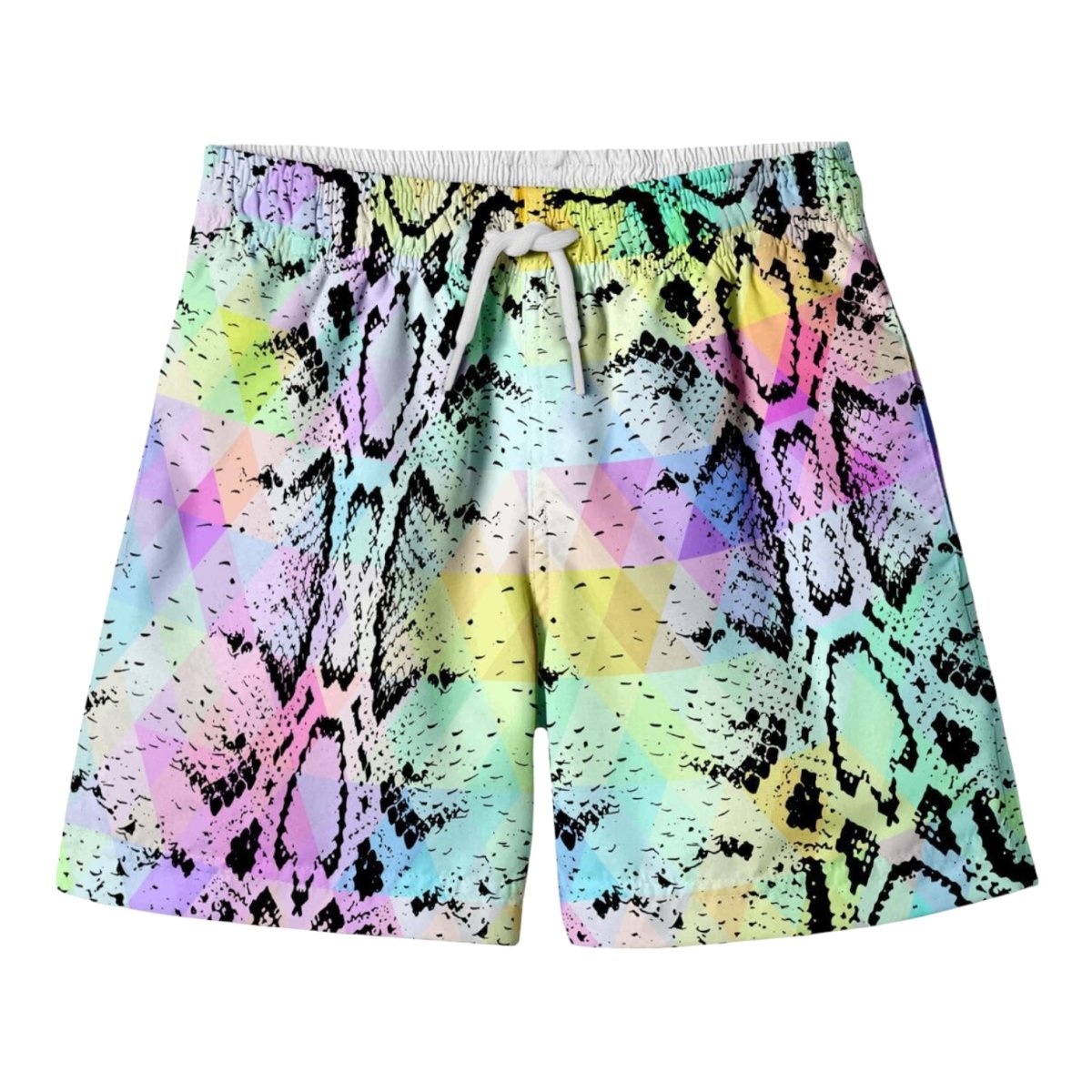 PASTEL TIE DYE SNAKESKIN SWIM TRUNKS - SWIM TRUNKS