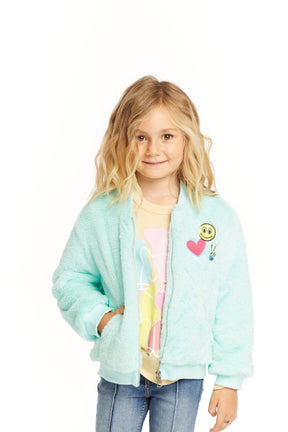 PATCHED ALLY FUZZY JACKET (PREORDER) - CHASER KIDS
