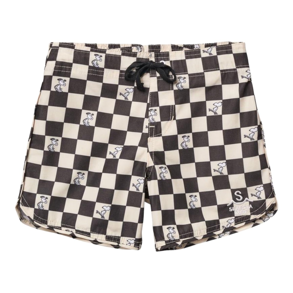 PEANUTS CHECKERED SWIM TRUNKS - SWIM TRUNKS