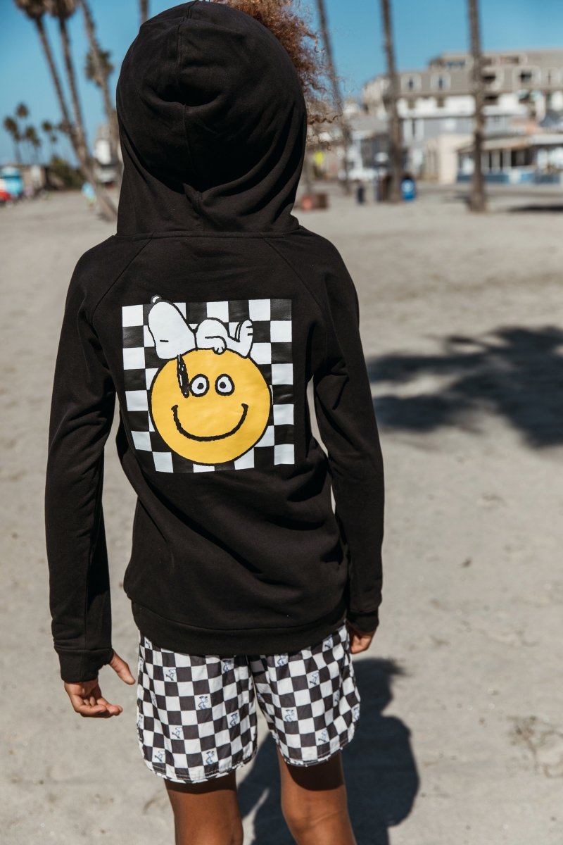 PEANUTS CHECKERED SWIM TRUNKS - SWIM TRUNKS