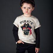 PIRATE PUG LONG SLEEVE TSHIRT - LONG SLEEVE TOPS