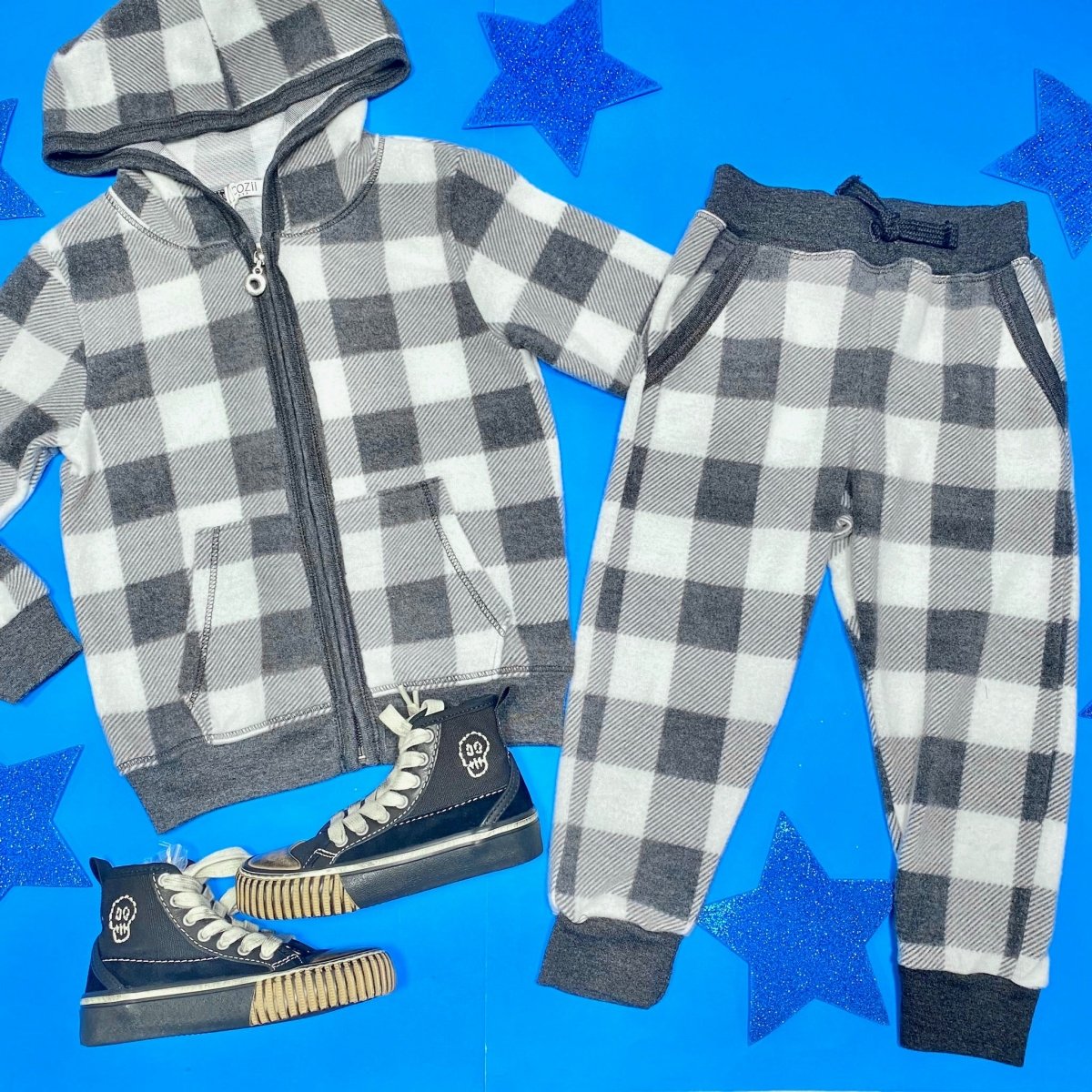 PLAID SUPER SOFT SWEATPANTS - SWEATPANTS