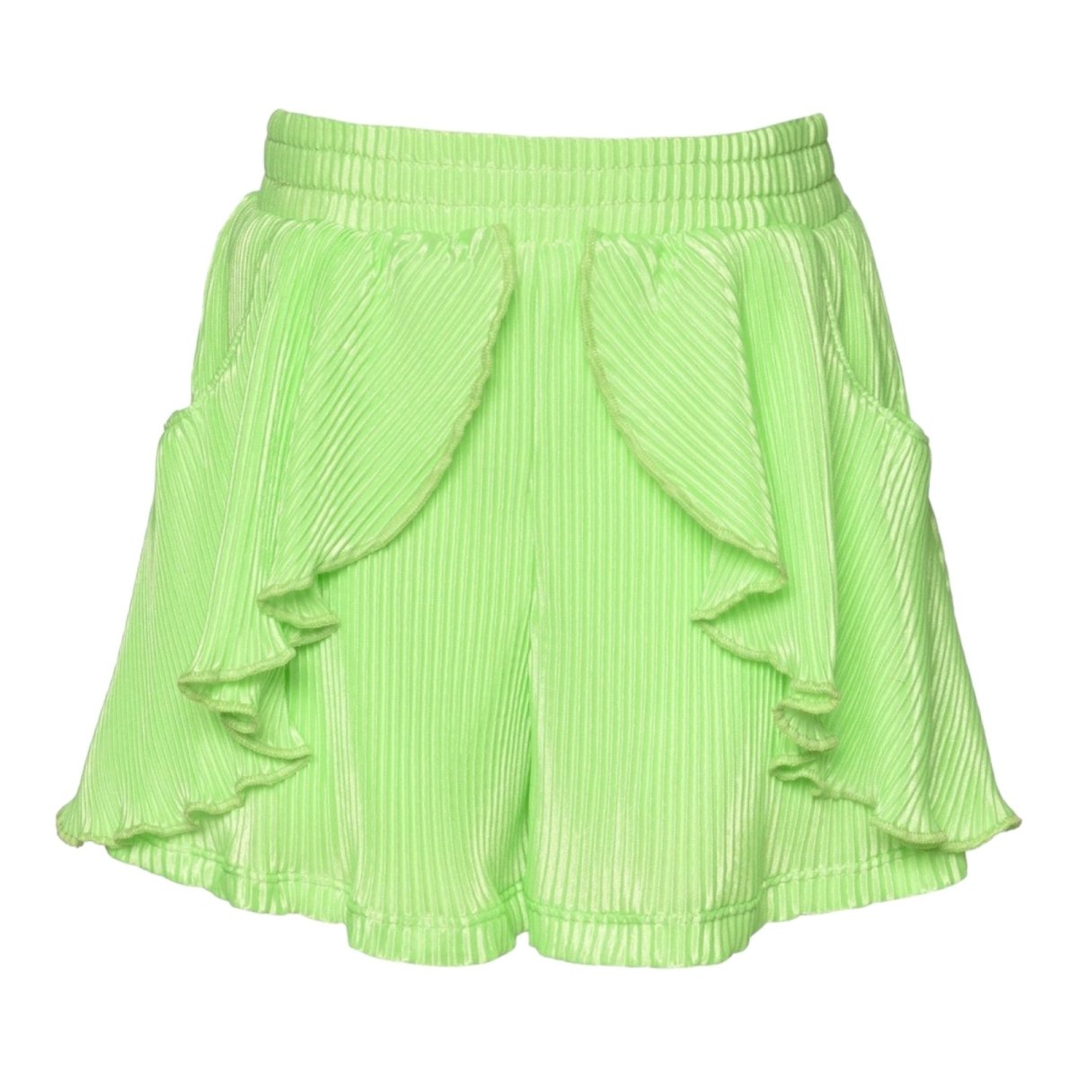 PLEATED RUFFLE SHORTS - SHORTS
