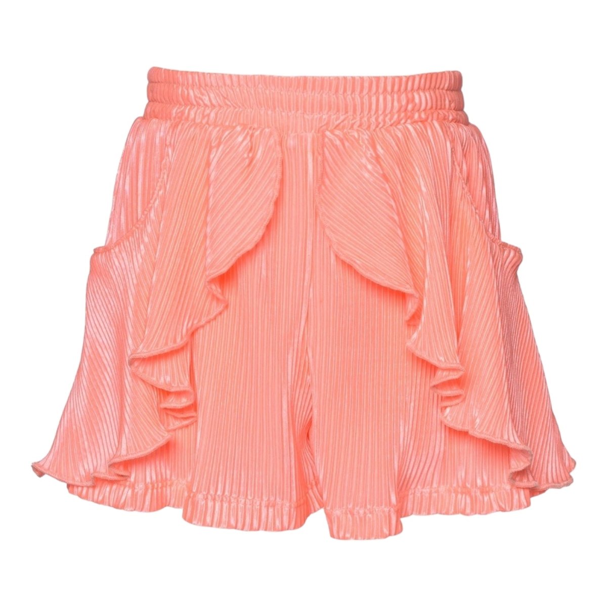 PLEATED RUFFLE SHORTS - SHORTS
