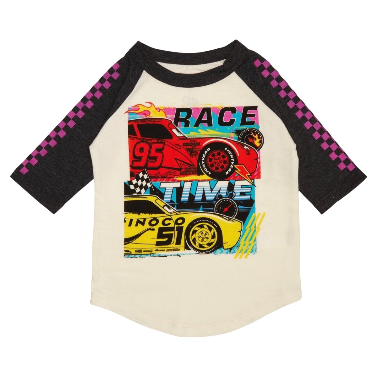 RACE CAR TIME LONG SLEEVE RAGLAN TSHIRT - CHASER KIDS