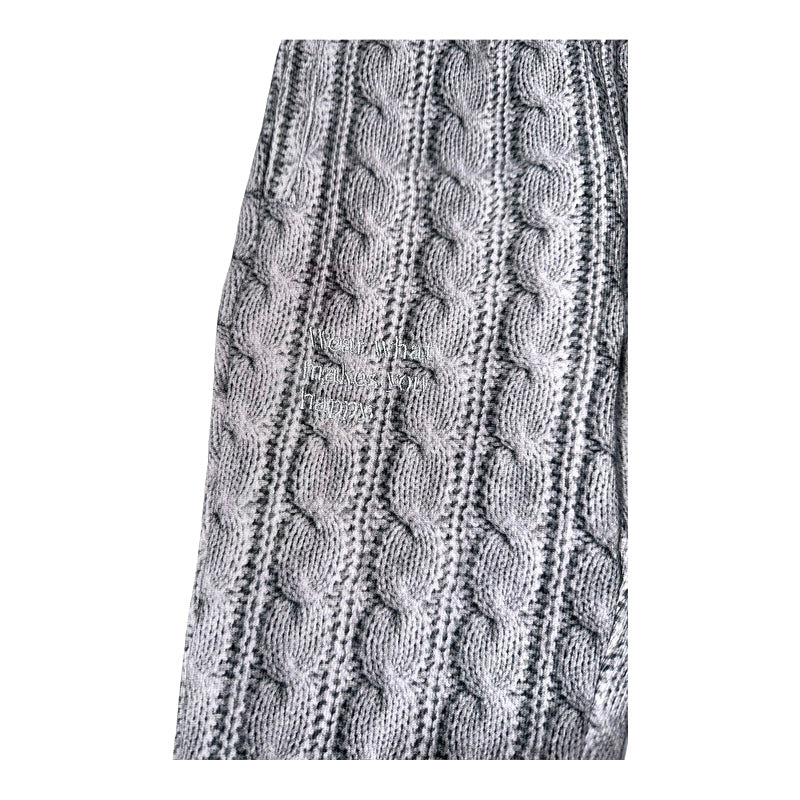 RAINBOW CABLE KNIT PRINT SWEATPANTS - TEREZ