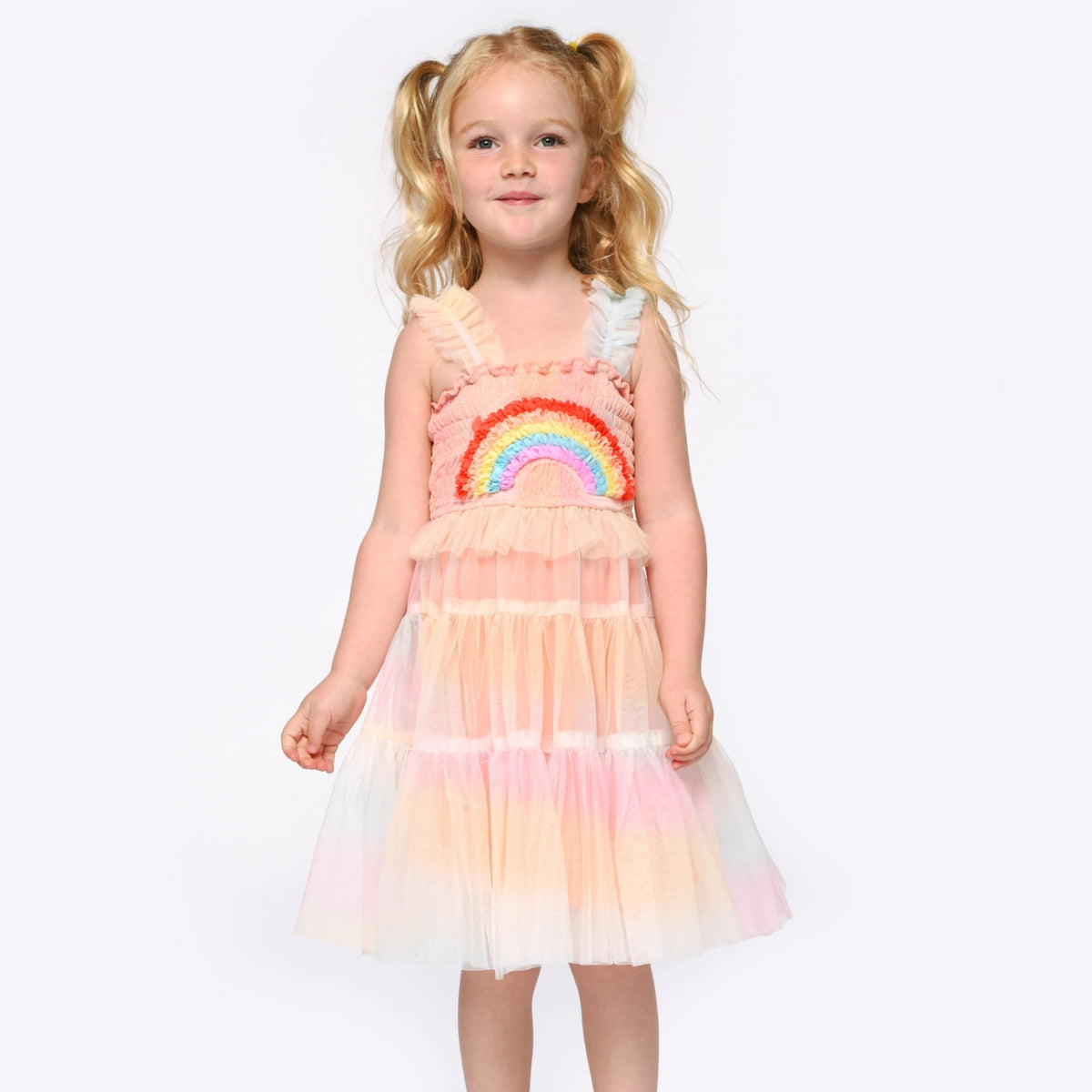 RAINBOW MESH DRESS (PREORDER) - SARA SARA