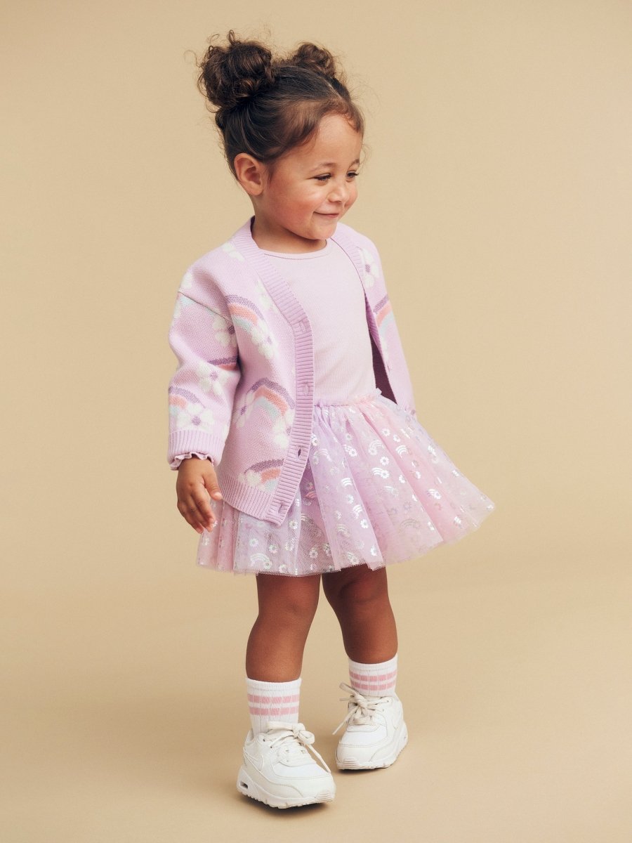 RAINBOW RIB ONESIE DRESS - DRESSES
