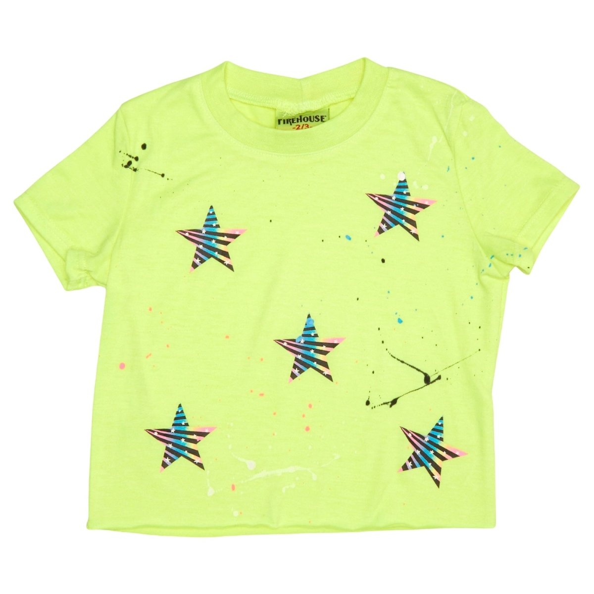 RAINBOW STARS PAINT SPLATTER TSHIRT - FIREHOUSE