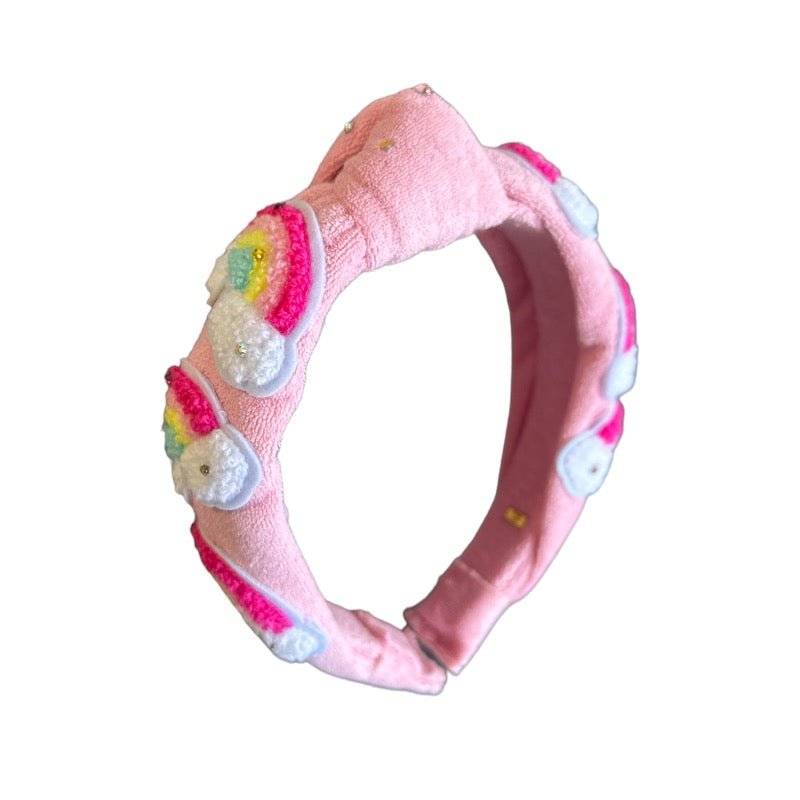 RAINBOW TERRY PATCHES HEADBAND - HEADBANDS