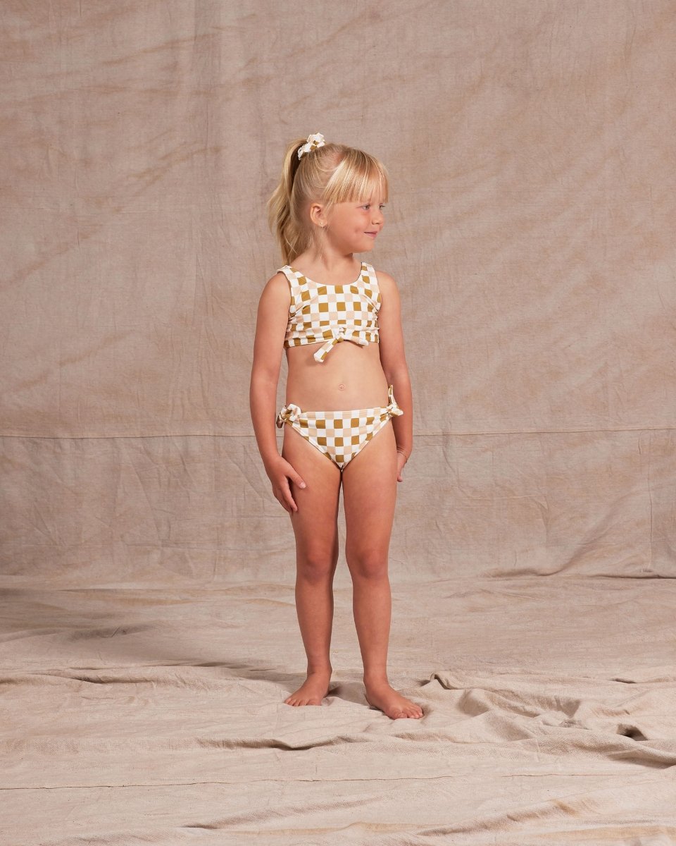 RETRO CHECK KNOTTED TWO PIECE BIKINI - TWO PIECE BIKINI