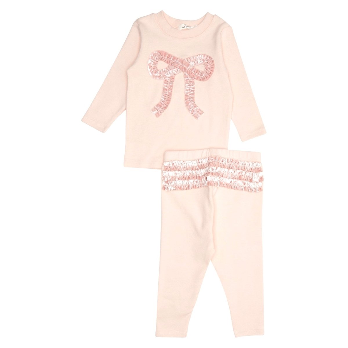 RIBBON BOW LONG SLEEVE AND LEGGINGS SET - OH BABY!