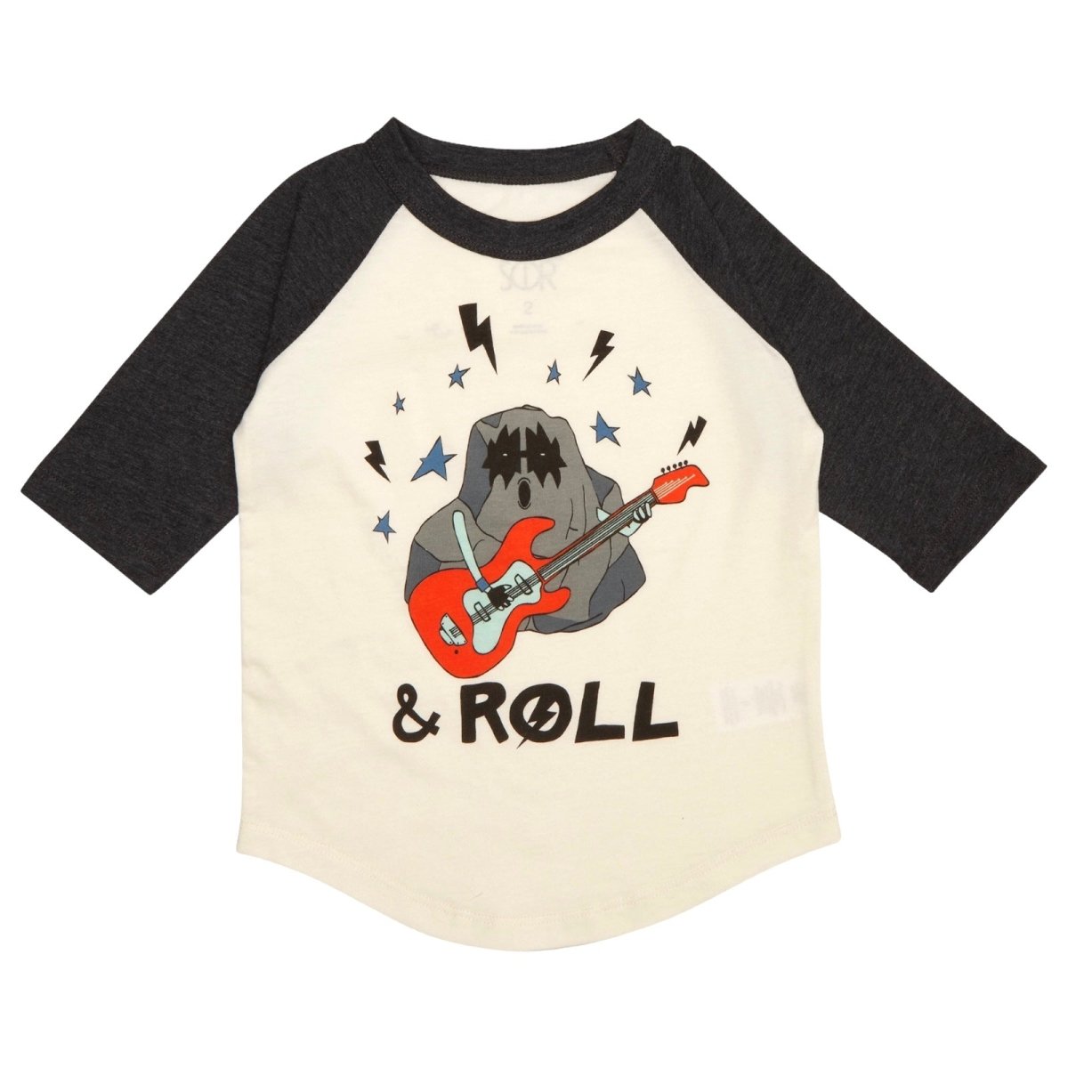 ROCK N ROLL GHOST LONG SLEEVE RAGLAN TSHIRT - LONG SLEEVE TOPS