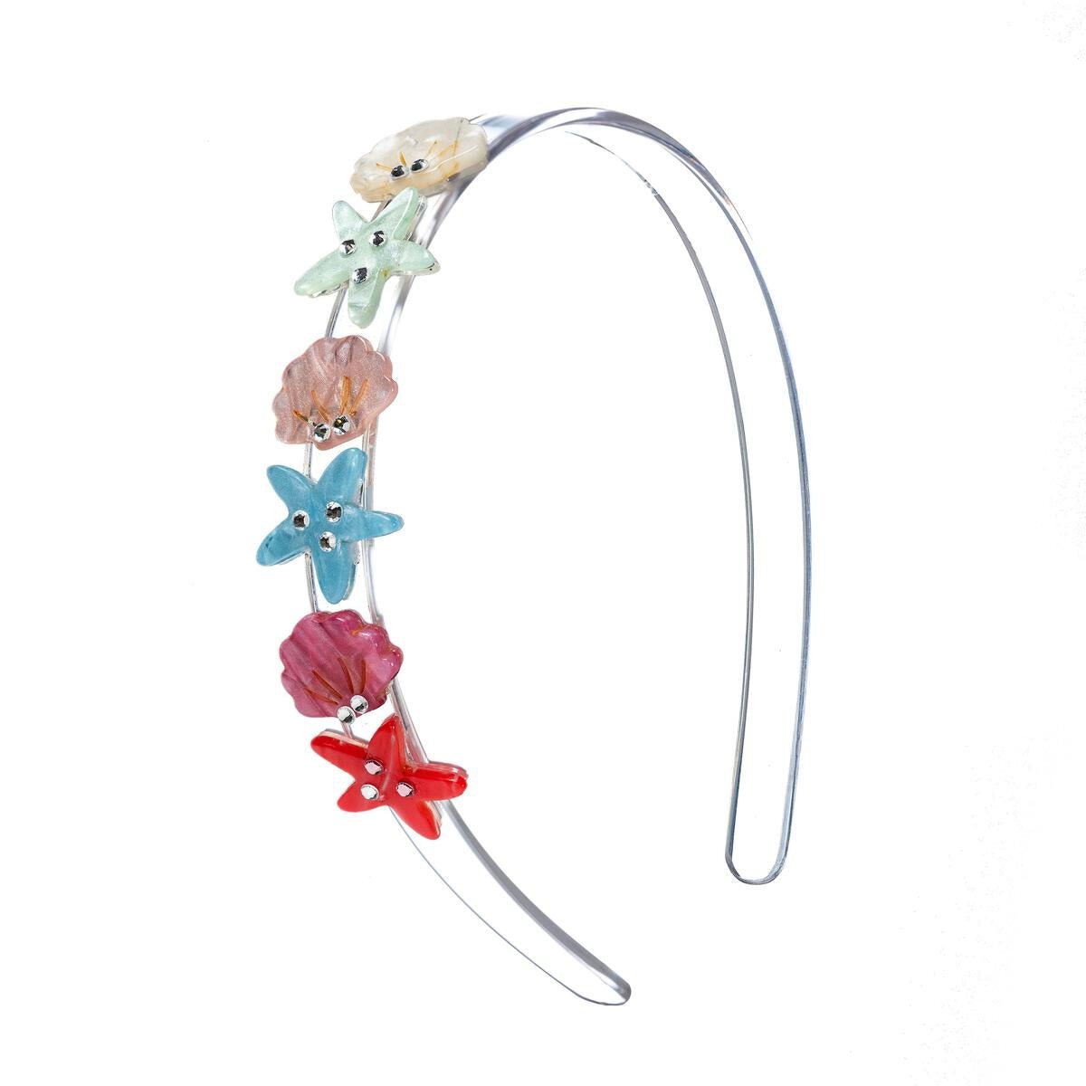 SEASHELLS PEARLIZED HEADBAND - LILIES & ROSES