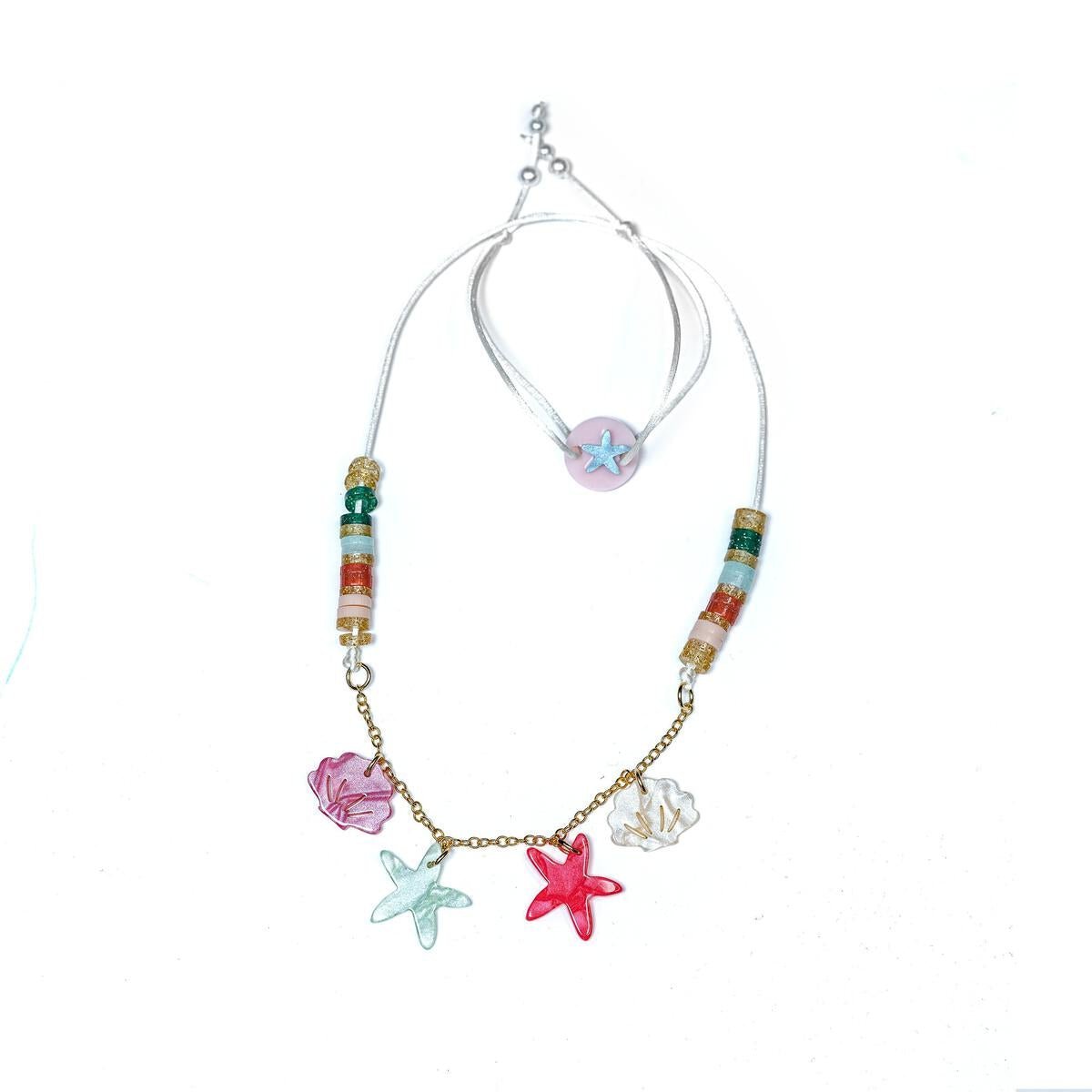 SEASHELLS PEARLIZED NECKLACE (PREORDER) - LILIES & ROSES