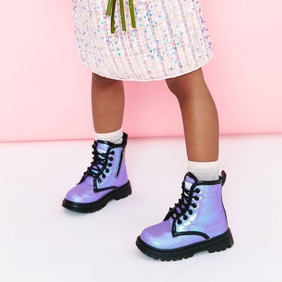 SEQUIN BOOTS - BOOTS