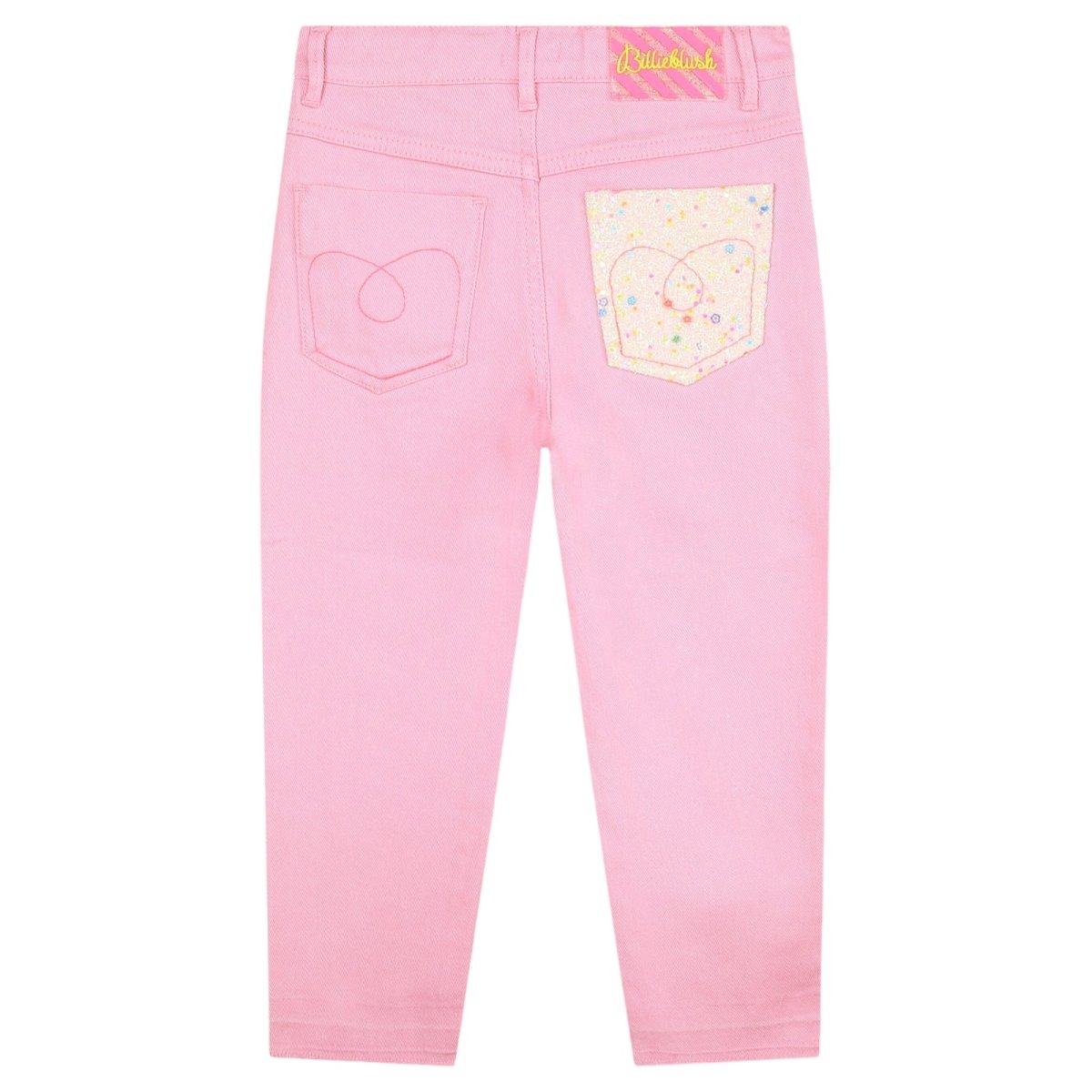 SEQUIN POCKET DENIM PANTS - PANTS
