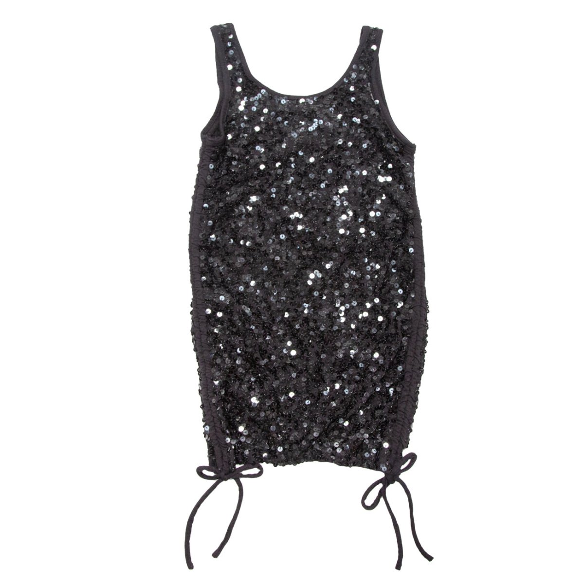 SEQUIN TIE TANK DRESS - DRESSES