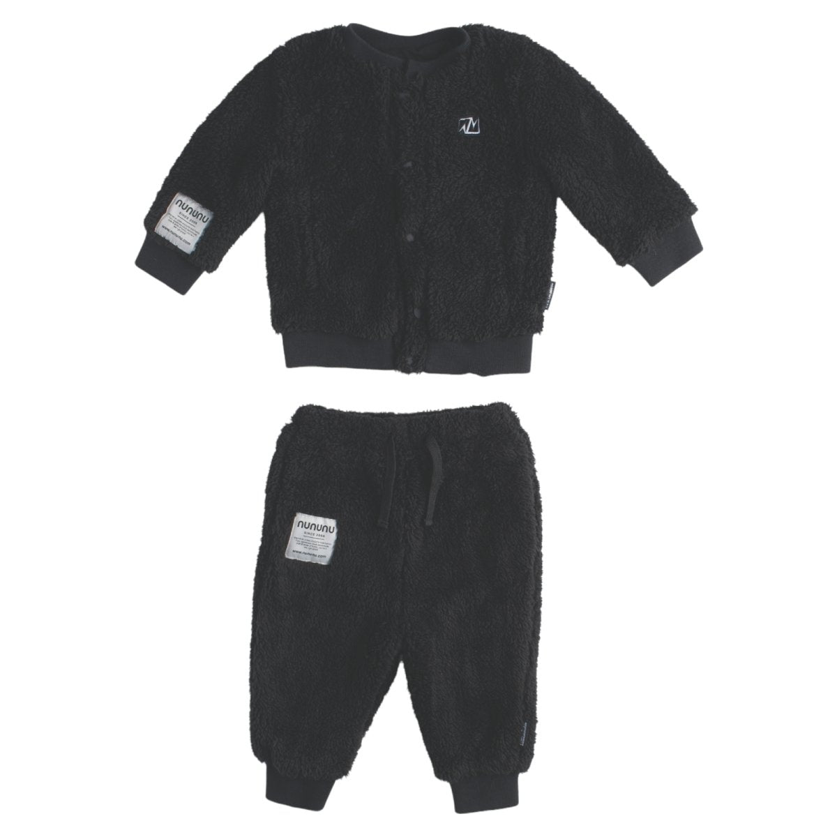 SHERPA FUZZY CARDIGAN AND SWEATPANTS SET - SET