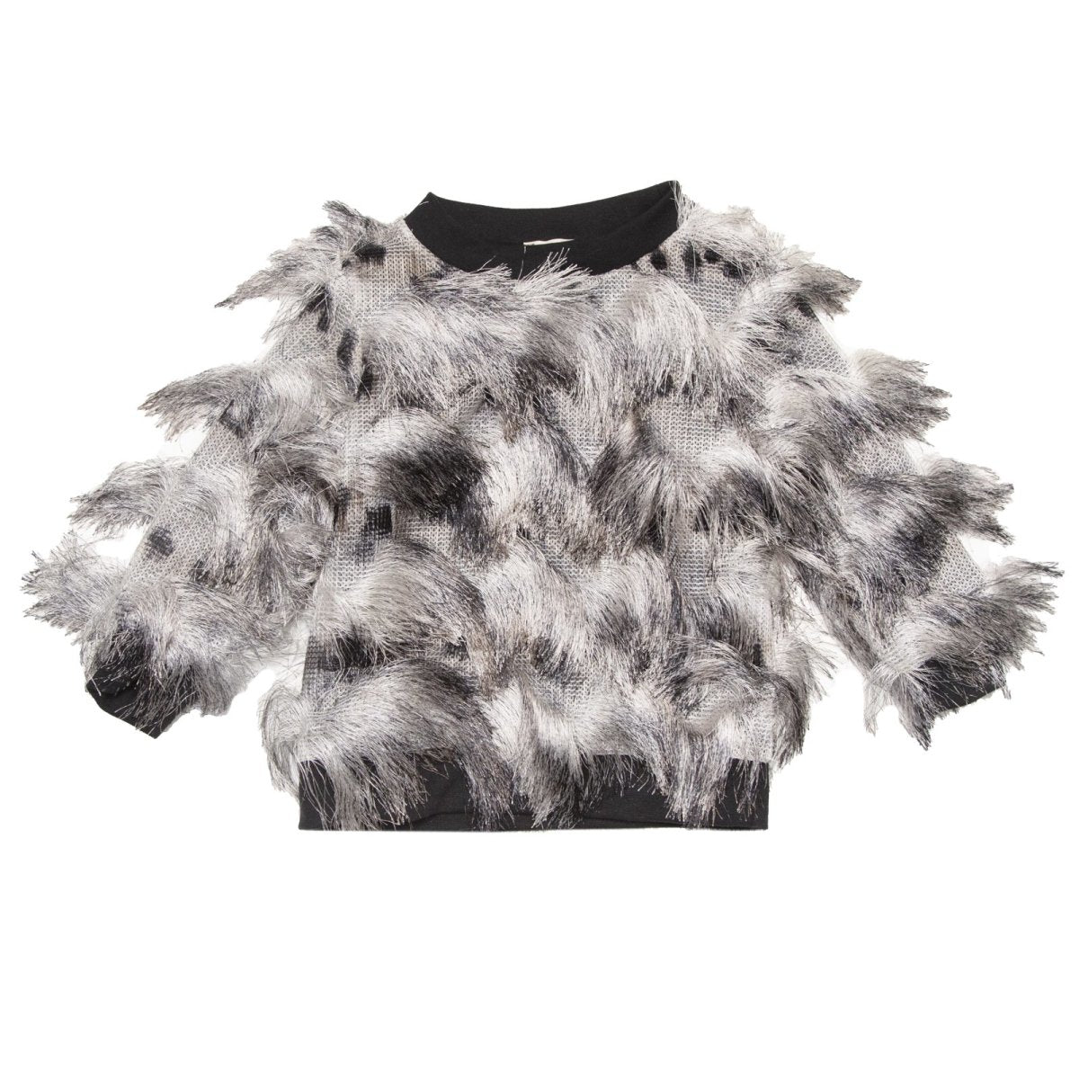 SHIMMERY FRINGE SWEATSHIRT - SWEATERS