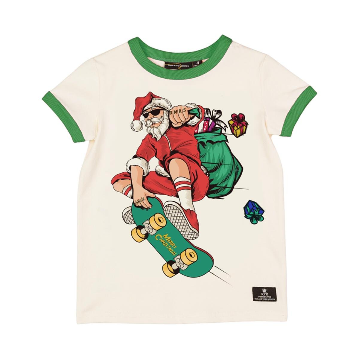 SKATER SANTA TSHIRT (PREORDER) - ROCK YOUR BABY