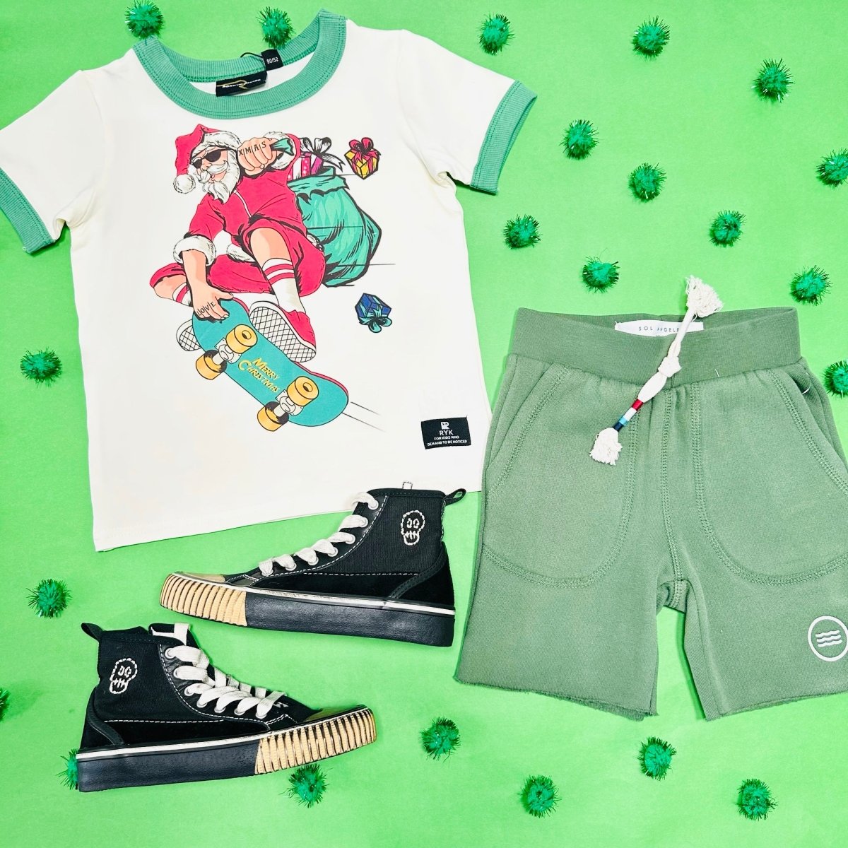 SKATER SANTA TSHIRT - ROCK YOUR BABY