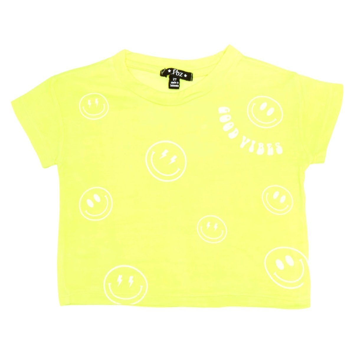 SMILES GOOD VIBES TSHIRT FLOWERS BY ZOE