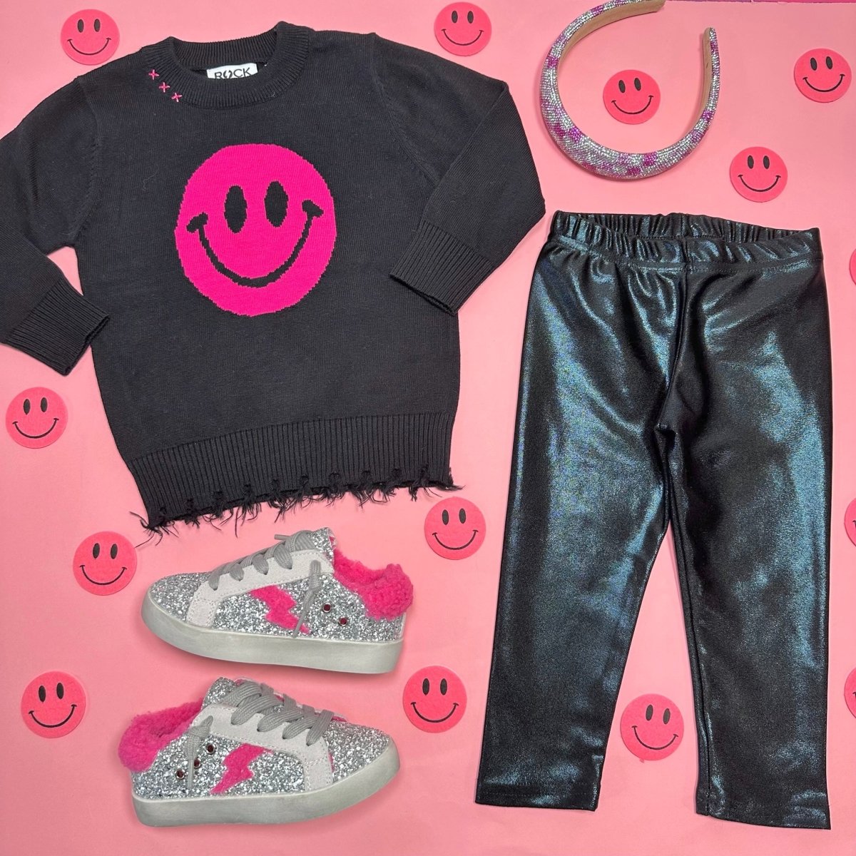 SMILEY FACE SWEATSHIRT - ROCK CANDY