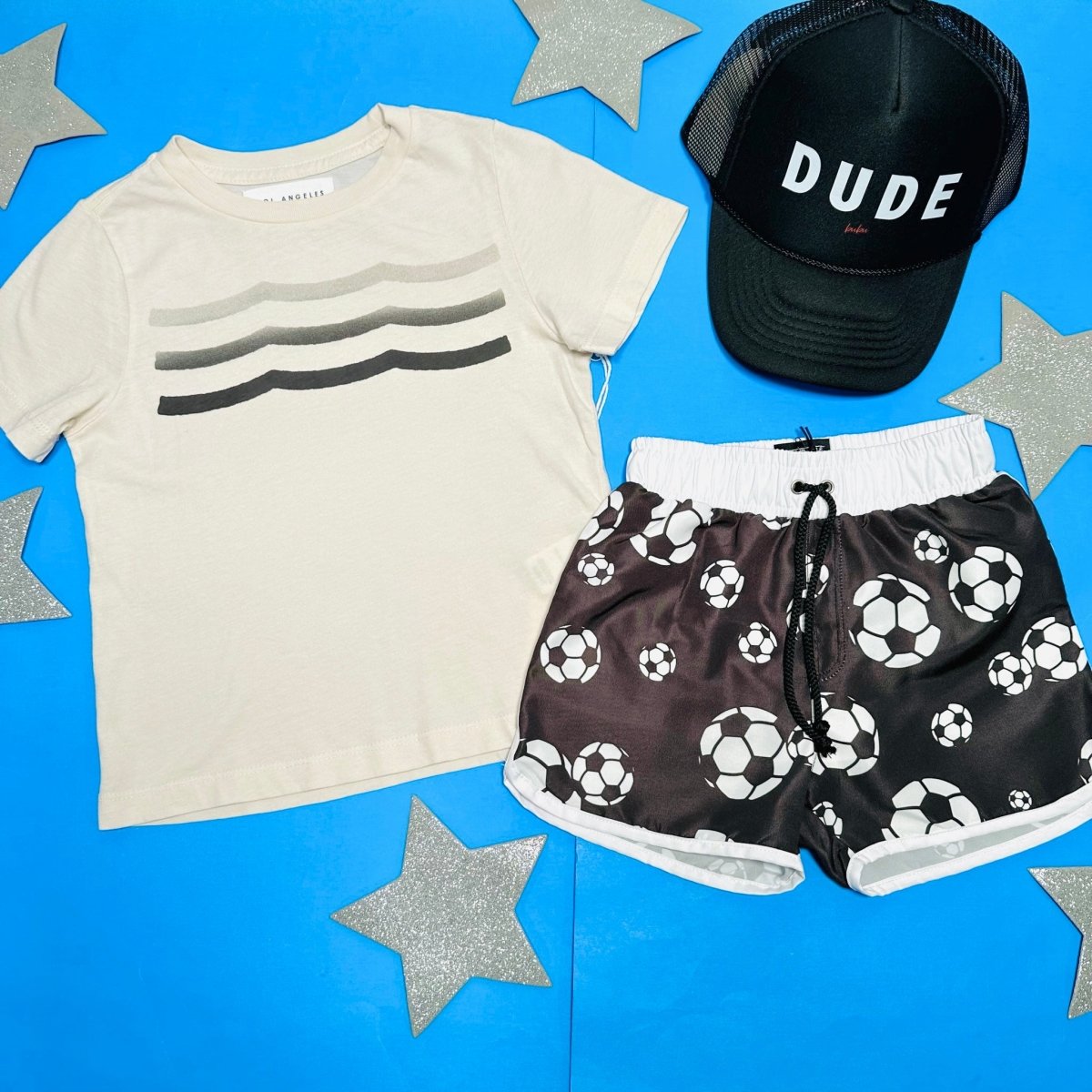SOCCER BALLS SWIM TRUNKS - SWIM TRUNKS