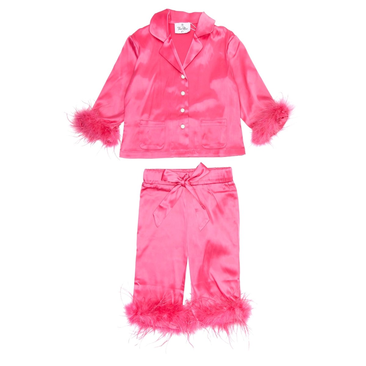 SOFI FEATHER SILK PAJAMAS - TINA MUR