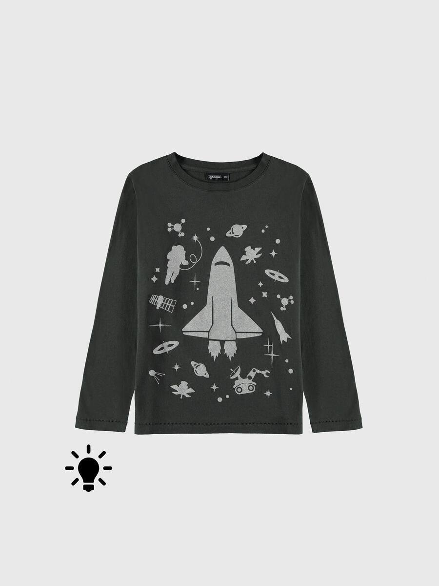 SPACE REFLECTIVE LONG SLEEVE TSHIRT (CHANGES COLOR) - LONG SLEEVE TOPS