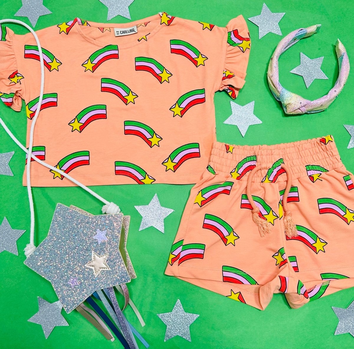 STAR FRILLED TOP - SHORT SLEEVE TOPS