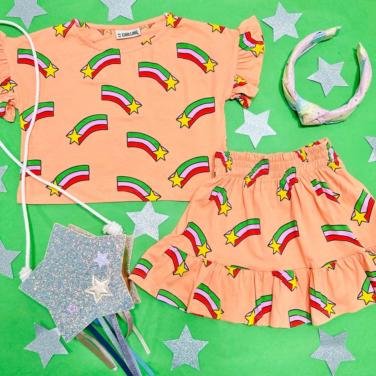 STAR FRILLED TOP - SHORT SLEEVE TOPS
