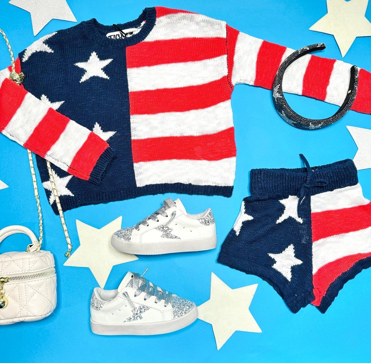 STAR SPANGLED LITTLE BALBOA SHORTS - BEACH RIOT