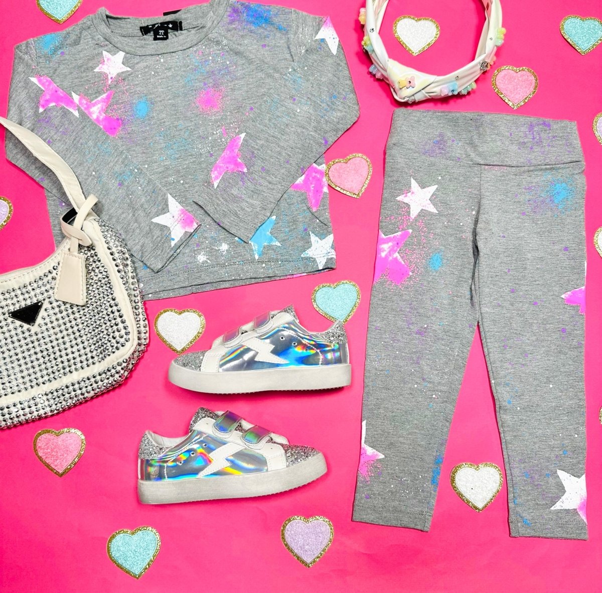STARS LONG SLEEVE TSHIRT - FLOWERS BY ZOE