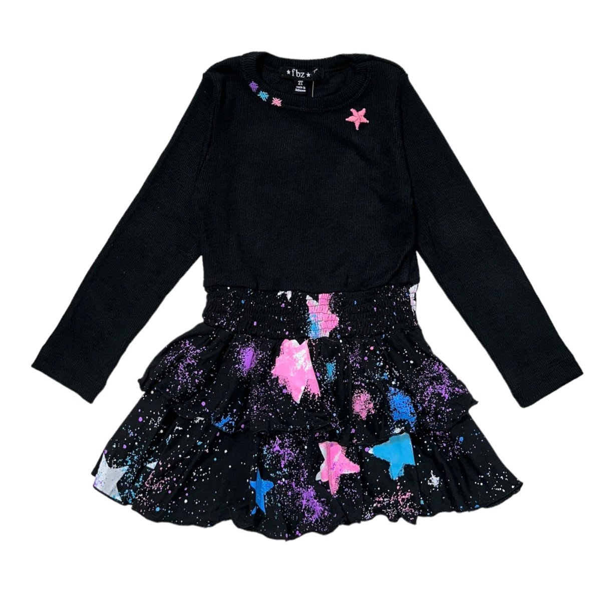 STARS RUFFLE DRESS - FLOWERS BY ZOE