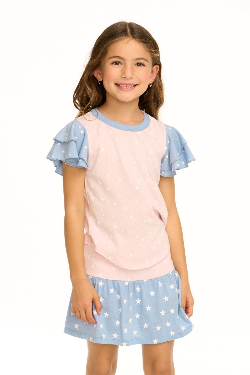 STARZ RUFFLE SLEEVE TSHIRT (PREORDER) - CHASER KIDS