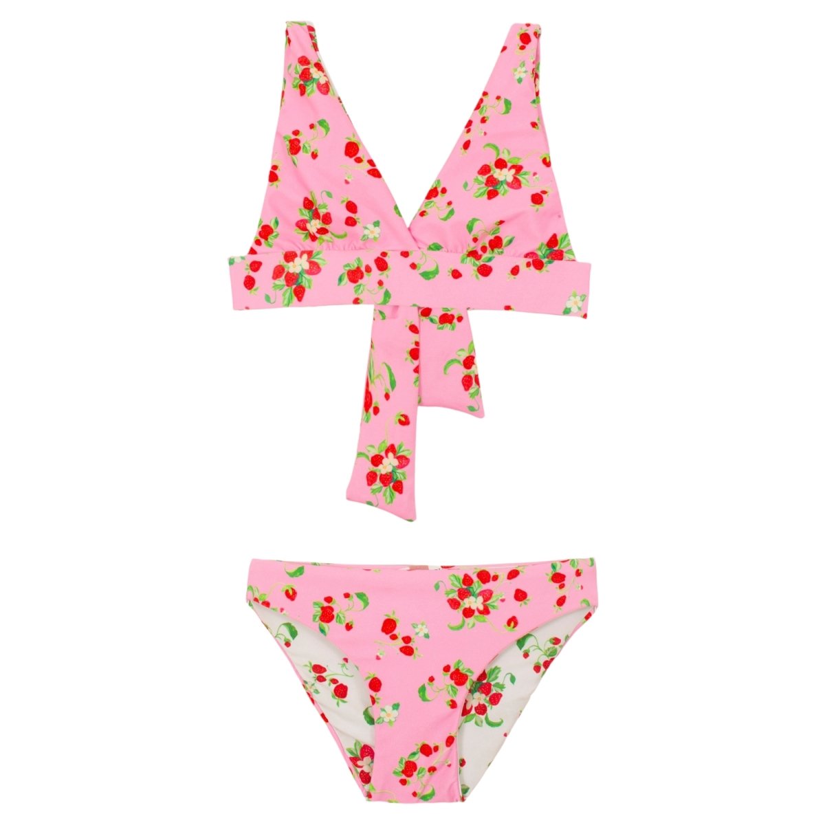 STRAWBERRIES ALLIE REVERSIBLE TRIANGLE TWO PIECE BIKINI - TWO PIECE BIKINI