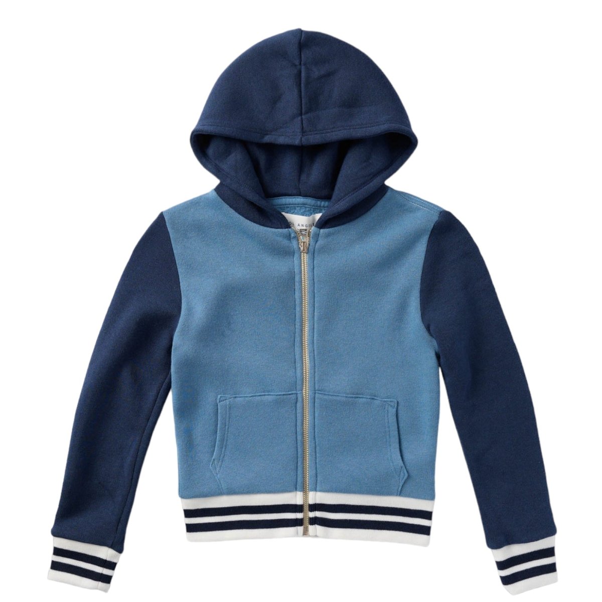STRIPE COLORBLOCK ZIP UP HOODIE