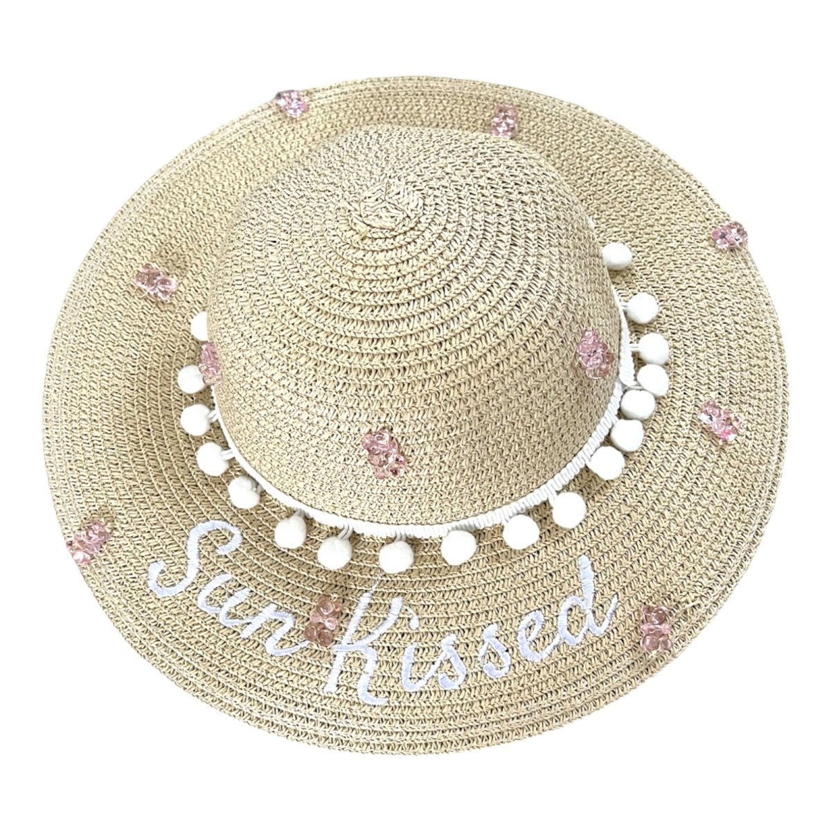 SUN KISSED POM POM STRAW HAT - HATS