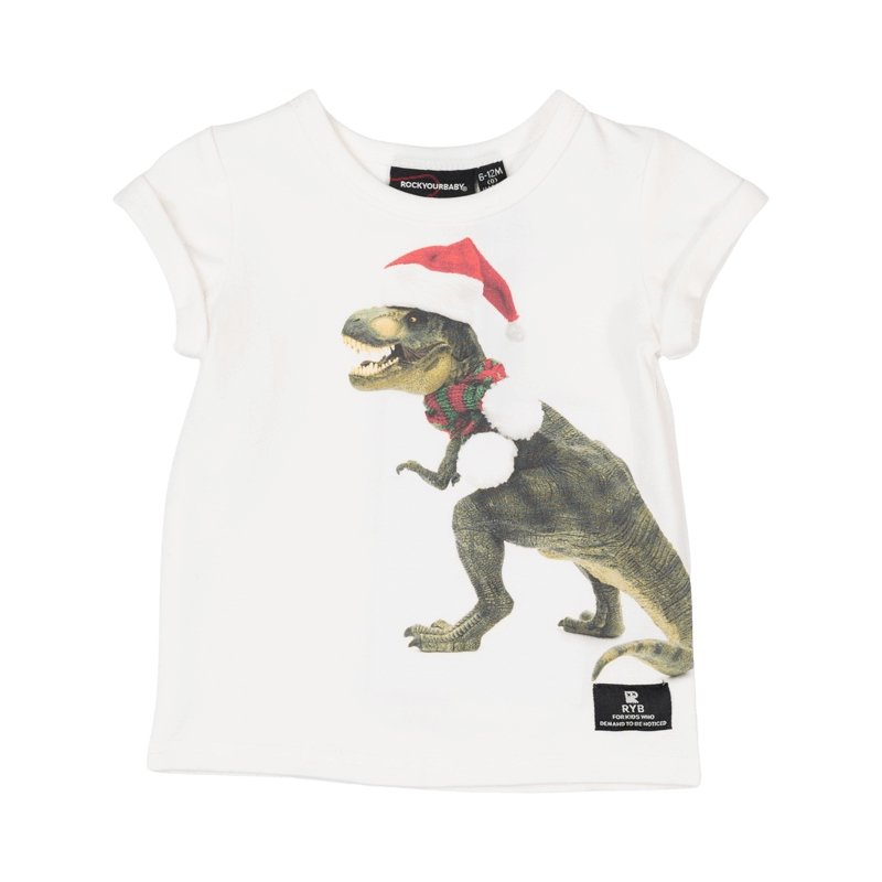 T-REX XMAS TSHIRT - SHORT SLEEVE TOPS